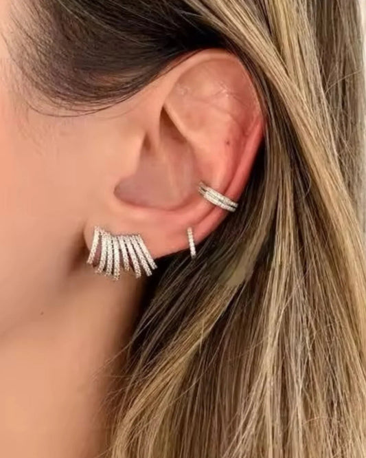 Noir & Gold Illusion earring